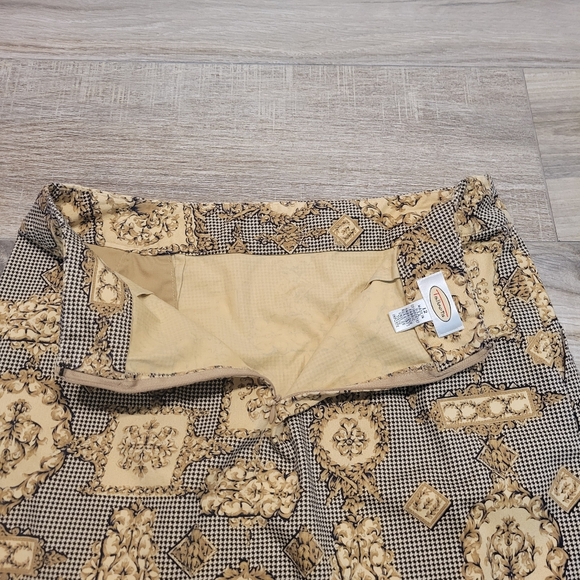 Vintage Talbots Pencil Midi Mini Skirt Women's 12 Gilded Frames Baroque - Picture 5 of 9